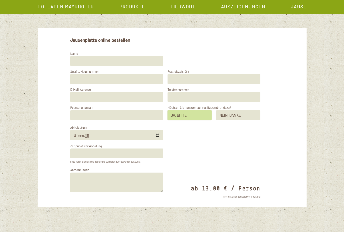 Einblick in den Webshop wunderhuebsch.at - Fotogalerie